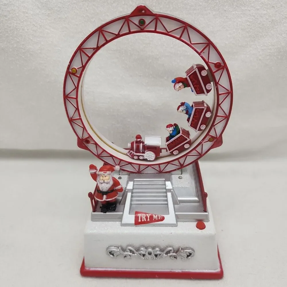 House Dive Carousel Pan Asian Creations Lighted Music Animated Carnival Mini 8